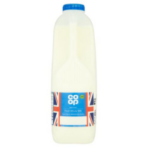 Order Co Op Scottish Fresh Whole Milk 2 Pints From Nisa Kilbirnie