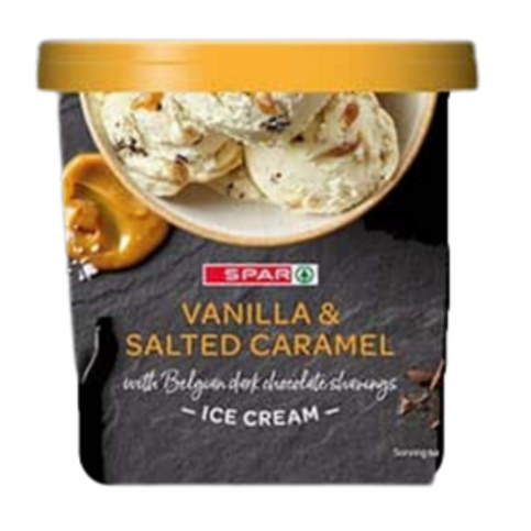 Order SPAR Vanilla Ice Cream With Salted Caramel Sauce Belgain Dark