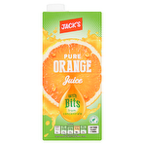 Orange juice with clearance bits