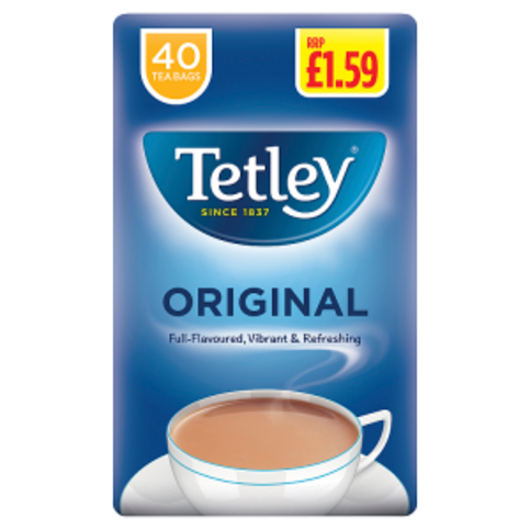 Order Tetley Original 40 Tea Bags 125g from Nisa Local Dysart